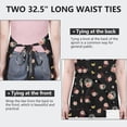 thumbnail image 6 of Pioneer Flower Floral Print Pattern Apron for Women and Men, Cotton Linen Waterproof with Pockets, Adjustable, 33x27 Inch for Kitchen, Gardening, BBQ, Salon, 6 of 6