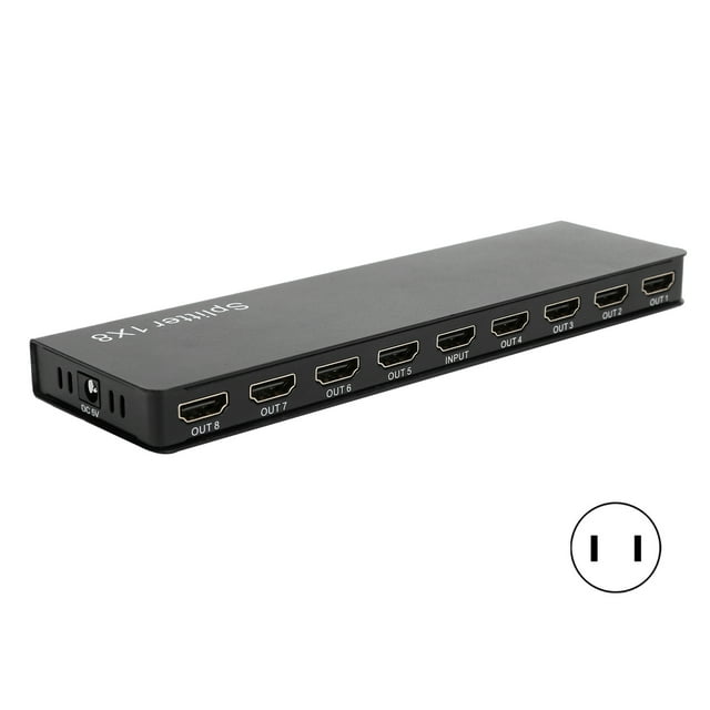 Ccdes Splitter HDMI Splitter High Definition Splitter 1 In 8 Out Splitter 1 x 8 HDMI Splitter HDMI 2.0 High Definition Splitter
