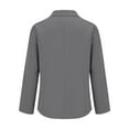 thumbnail image 4 of Breezora Women's Long Sleeve Button Front Cardigan Jacket Autumn Winter Tailored Blazer Casual Coat M Size Grey, 4 of 5