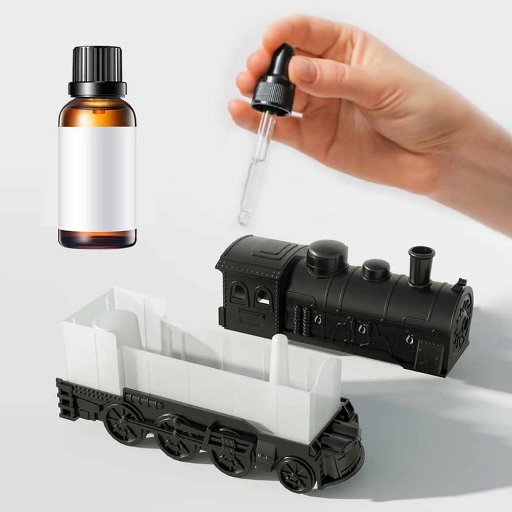 Goodhd Usb Steam Train Essential Oil Diffuser 300Ml Train Humidifier With Telecontrol-Black