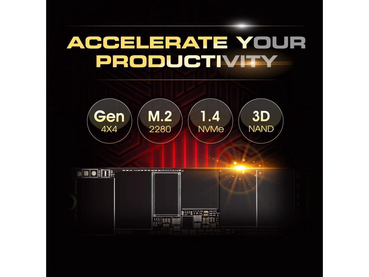 Silicon Power 1TB UD90 NVMe 4.0 Gen4 PCIe M.2 SSD R/W up to 5,000/4,800 MB/s (SU01KGBP44UD9005SN)