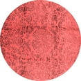 thumbnail image 1 of Ahgly Company Indoor Round Oriental Red Industrial Area Rugs, 5' Round, 1 of 4