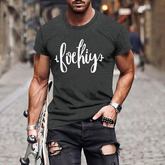 Gamivast Men's Graphic T-Shirts Letter Print Crew Neck Summer Shirts Short Sleeve Tshirts Shirts Soft Breathable Streetwear Hip Hop Casual Daily Tees