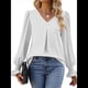 thumbnail image 1 of Blusas de Larga para Mujer 2025, Elegantes, Informales, con Cuello en V, Tipo Túnica, Blusa Holgada de para el Trabajo. XXL, 1 of 5