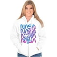 thumbnail image 3 of Vaporwave Shuttle NASA Worm Logo Zip Up Hoodie Men's Women's Brisco Brands M, 3 of 6