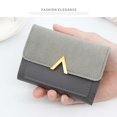 thumbnail image 6 of Lady Money Clip PU Leather Multiple Card Slots Credit Card Bag Money Bags Card Holder Women Purse Short Wallet BROWN, 6 of 8
