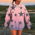 thumbnail image 2 of Women's Pullover Sweatshirt With Pockets Loose Comfort Hoodies Fashion Casual Long Sleeve Tops Plus Size Cosy Warm Oversized Hoodie Baggy Sweatshirts Sky Blue M, 2 of 5