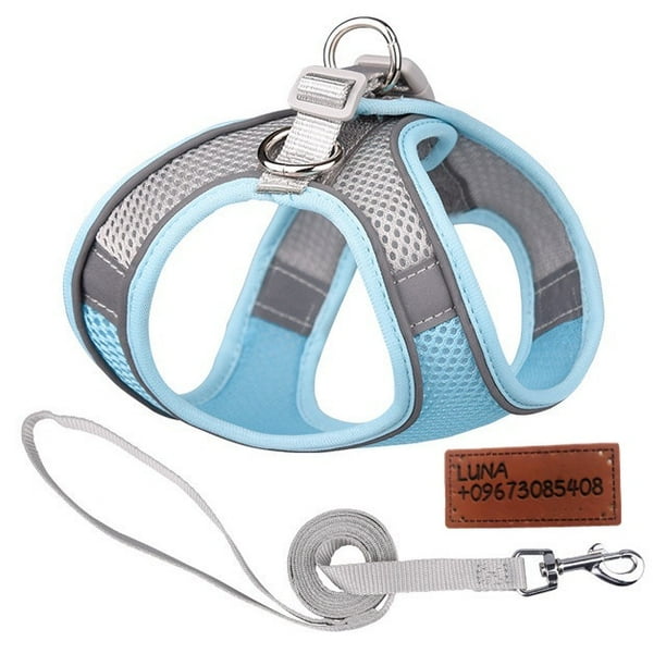 Arnés De Mascotas Personalizado De 7 Colores Con Etiqueta De Nombre Adecuada Para Perros Pequeños Y Gatos Gao Jinjia unisex
