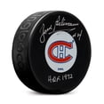 thumbnail image 1 of Jean Béliveau Rondelle de Hockey des Canadiens de Montréal Autographiée avec Note HOF, 1 of 2