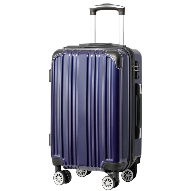 Maleta expandible Luggage Coolife PC+ABS Spinner de 28 pulgadas, azul marino