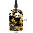 thumbnail image 6 of Square 2Pack PU Leather Panda Sunflower Cruise Luggage Tag with Privacy Cover and Name ID Tag for Travel Handbags Backpacks Luggage Tags, 6 of 6