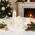 thumbnail image 2 of WYBXZ Lighted Ceramic Christmas House, LED Village Tabletop Decor for Mantel and Shelf, 2 of 9