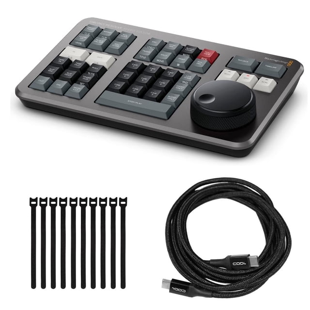 Paquete de editor de velocidad Davinci Resolve de Blackmagic Design con cable de carga USB-C a USB-C