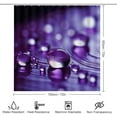 thumbnail image 2 of Bathroom Set, Purple Drops Printed Bathroom Set,Bathroom Set 4-Piece Set,Bathroom Set with Shower Curtain Sets  and Carpet, 2 of 8