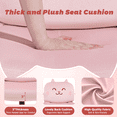 thumbnail image 6 of Waleaf Criss Cross Chair with Flip-Up Arms & Adjustable Lumbar Cushion, Wide Seat Office Chair on Wheels, Pink, 6 of 8
