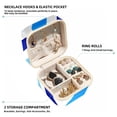 thumbnail image 2 of Flag of Israel Travel Portable Square Earring Organizer with Necklace Holder - Jewelry Box, Display Case - Store Rings, Earrings, Necklaces, Bracelets - Suitable for Girls and Women, 2 of 6