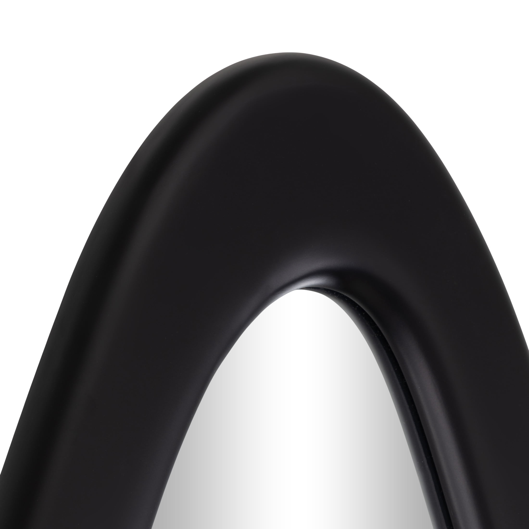 DecMode 23" x 63" Black Wavy Abstract Wall Mirror