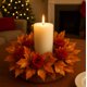 thumbnail image 5 of Guirnalda de portavelas con forma de hoja de arce y café, ideal para decorar centros de mesa en Navidad y Halloween. 22 cm, 1 unidad Rkxzt, 5 of 6