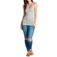 thumbnail image 2 of TheLovely Women's Ribbed Knit Racerback Cotton Active Tank Top, 2 of 2