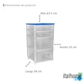 thumbnail image 2 of Italhome Cajonera De Plástico, Cajonera Organizador Multiusos Con 4 Cajones Grandes Transparentes Tor, 2 of 9