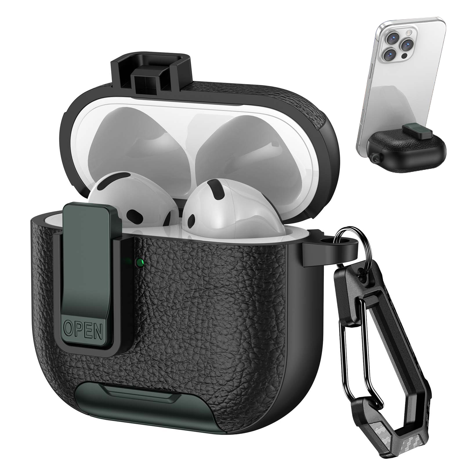 ELEHOLD Case for Airpods Pro 3rd Gen (2025), Foldable Stand