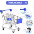 thumbnail image 3 of Mini Chariot de Supermarché, 4 Pcs Mini Chariot de Supermarché Chariot Utilitaire de Supermarché Jouet de Rangement à la Mode, 3 of 6