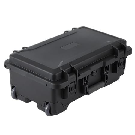 Rolling Waterproof Hard Case with Wheels & Handle, Customizable Foam Protective Case for Camera, Drone & Equipment, Heavy Duty Shockproof Storage Carry Case (22 x 13 x 9 in, Black)
