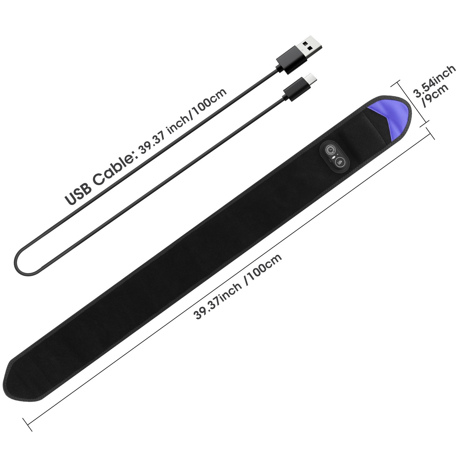Red Light Therapy Heating Strap with 108 LEDs, Phototherapy Vibration Massage Band for Wrist, Arm & Neck, 3 Heat & Timer Settings, Rechargeable