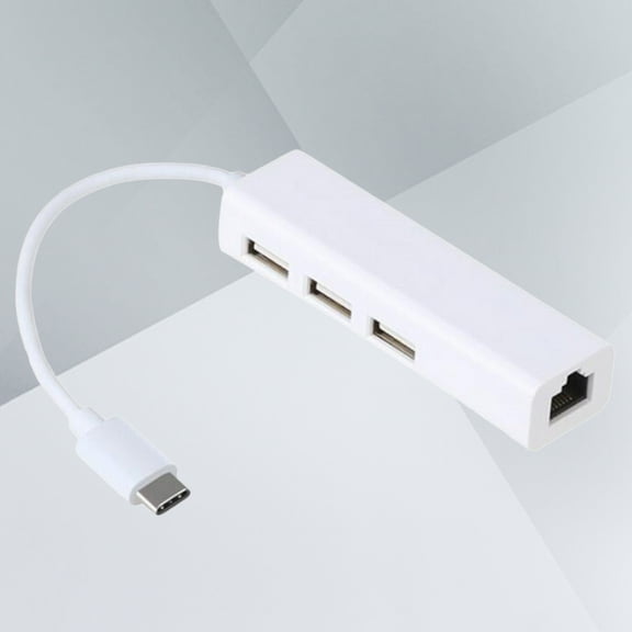 FUTUREORYY Abs White Usb To Ethernet Adapter For Cellphone 1Set