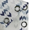 thumbnail image 4 of Ambesonne Ethnic Grommet Curtain, Ikat Chevron Zig Zag, 50" x 96", Slate Blue Purple White, 4 of 6