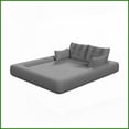 thumbnail image 4 of 78.7" Teddy Fabric 3-in-1 Foldable Sofa Bed with 4 Pillows for Living Room & Guest Room, 4 of 22
