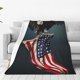 thumbnail image 1 of Balery American Flag Manta de Felpa Suave y Acogedora – Cobija de Franela Aterciopelada para Cama, Lavable y Cálida para Sofá, Mascotas, Transpirable-40"x30", 1 of 7