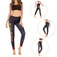 thumbnail image 2 of Pantalones deportivos de secado rápido con estampado de letras para mujer, mallas deportivas para correr, Yoga, gimnasio, L, 2 of 8