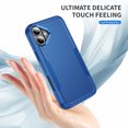 thumbnail image 4 of Compatible with Apple iPhone 16 Plus Case for Women Men, Military Grade Shockproof Drop Protection Anti-Scratch Bumper Rugged Matte Phone Case Cover for iPhone 16 Plus, Darkblue, 4 of 7