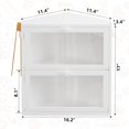 thumbnail image 2 of Corner Bread Box for Kitchen Countertop, Large Double Layer Bread Storage Container for Homemade Bread, Black Bread Holder for Kitchen Counter, Under Cabinet Organizer (White, Extra Large), 2 of 14