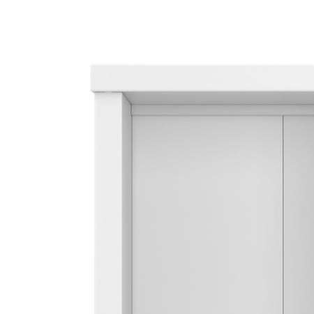 MAINSTAYS ARDENT 3 TIER STORAGE TOWER WITH DOOR AND OPEN SHELVES IN WHITE