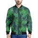 thumbnail image 3 of Chaqueta bomber con estampado de hojas de plátano tropical para hombre, sudadera de manga larga en 3D, chaqueta bomber de calle de gran tamaño con cremallera, 3 of 5