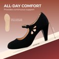 thumbnail image 2 of Chase & Chloe Mary Jane Shoes Women Oxford Pumps - Cute Low Kitten High Heels - Retro Vintage Shoes for Women 1950s Mary Janes Round Toe Shoe with Ankle Strap - Women Dress Shoes, 2 of 5