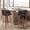 Black, variant on Art Leon Modern Bar Stools, 360 Degree Swivel and Footrest, Faux Leather Plywood Legs,Set of 2,Black