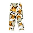 thumbnail image 4 of Sigee Giraffes Head Print Women's Soft Pajama Pants - Breathable and Comfortable Lounge Sleep Bottoms with Elastic Waistband and Pockets-Large, 4 of 9