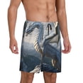 thumbnail image 2 of Fotbe Mountain White Dragon Pantalones Cortos de Pijama para Hombre, Ropa de Dormir, Pantalones de Pijama Cortos para Hombre-Small, 2 of 6