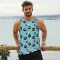 thumbnail image 6 of Daiia Cute Dog Footprints Printed Men's Quick Dry Fit Muscle Tank Top Slim-Fit Tank Workout Tank Top Lightweight Sports Tank Top-X-Large, 6 of 7