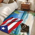 thumbnail image 4 of 3'x5' Rug for Living Room Bedroom, Puerto Rico Flag Sea Washable Area Rugs Non-Slip Carpet Mats, Beach Palm Trees Boat Nautical Indoor Low Pile Area Rug Runner for Kitchen, Mudroom, 4 of 8