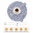 thumbnail image 6 of 13 Inch Round Placemats Set of 6, Blue Floral Non Slip Heat Insulation PP Table Mats, Spring Flowers Pattern Plants Simple Vintage Washable Place Mats for Kitchen Dining Party Table Decor, 6 of 7