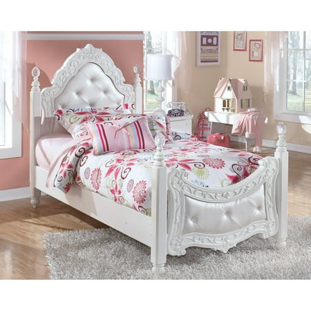 Signature Design by Ashley Exquisite Youth Poster Bed - White (side rails only )