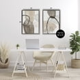 thumbnail image 3 of Stupell Industries Neutral Oval Shapes 2 Piece Gray Framed Floater Canvas Set design by Hannah Dawson, 31 x 21, 3 of 9