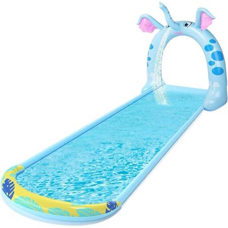 Terra Unique Slip and Slide Water Slide for Kids & Adults with Sprinkler Body board Games Summer Water Toys Outdoor Play(16ft/Elephant)