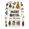 thumbnail image 4 of Women's Christmas Knitted Tops Long Sleeve Shirts Graphic Christmas Ribbed Knit Shirt Casual Slim Fit Holiday Tees, 4 of 5