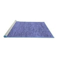 thumbnail image 2 of Ahgly Company Machine Washable Indoor Square Abstract Blue Modern Area Rugs, 6' Square, 2 of 4