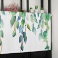 thumbnail image 4 of Watercolor Green Leaves Windows Valances Curtain Spring Plants Tree Branch Kitchen Valances Rod Pocket Window Treatment Short Topper Curtains for Kitchen Bathroom Living Room 1 Panel,54 by 18 inches, 4 of 6